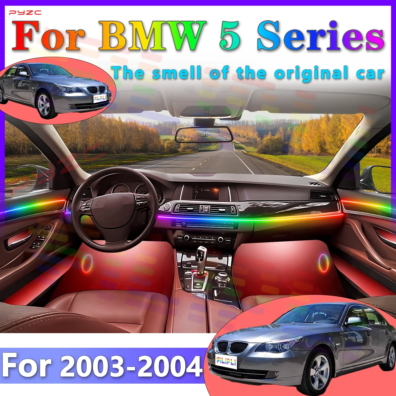 For BMW 5 Series 5 Decoration LED Atmosphere Light Strip Acrylic 64Color RGB Symphony APP - Adjustable to Set the Mood F
For BMW 5 Series 5 Decoration LED Atmosphere Light Strip Acrylic 64Color RGB Symphony APP - Adjustable to Set the Mood F