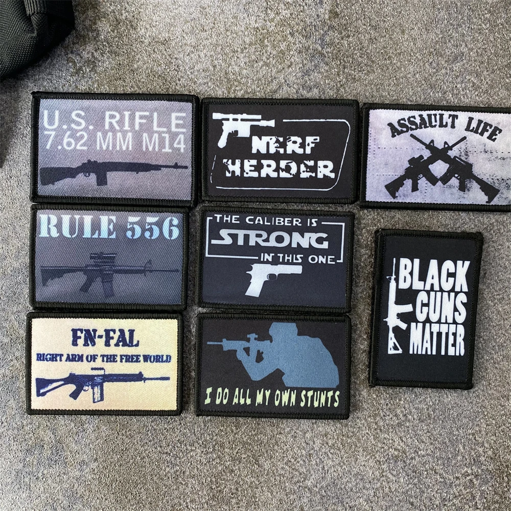 Tactical Printing Hook and Loop Cloth Patches Sniper 556 Bullet Morale Badge Patch Personality Backpack Hat DIY Stickers
Tactical Printing Hook and Loop Cloth Patches Sniper 556 Bullet Morale Badge Patch Personality Backpack Hat DIY Stickers
