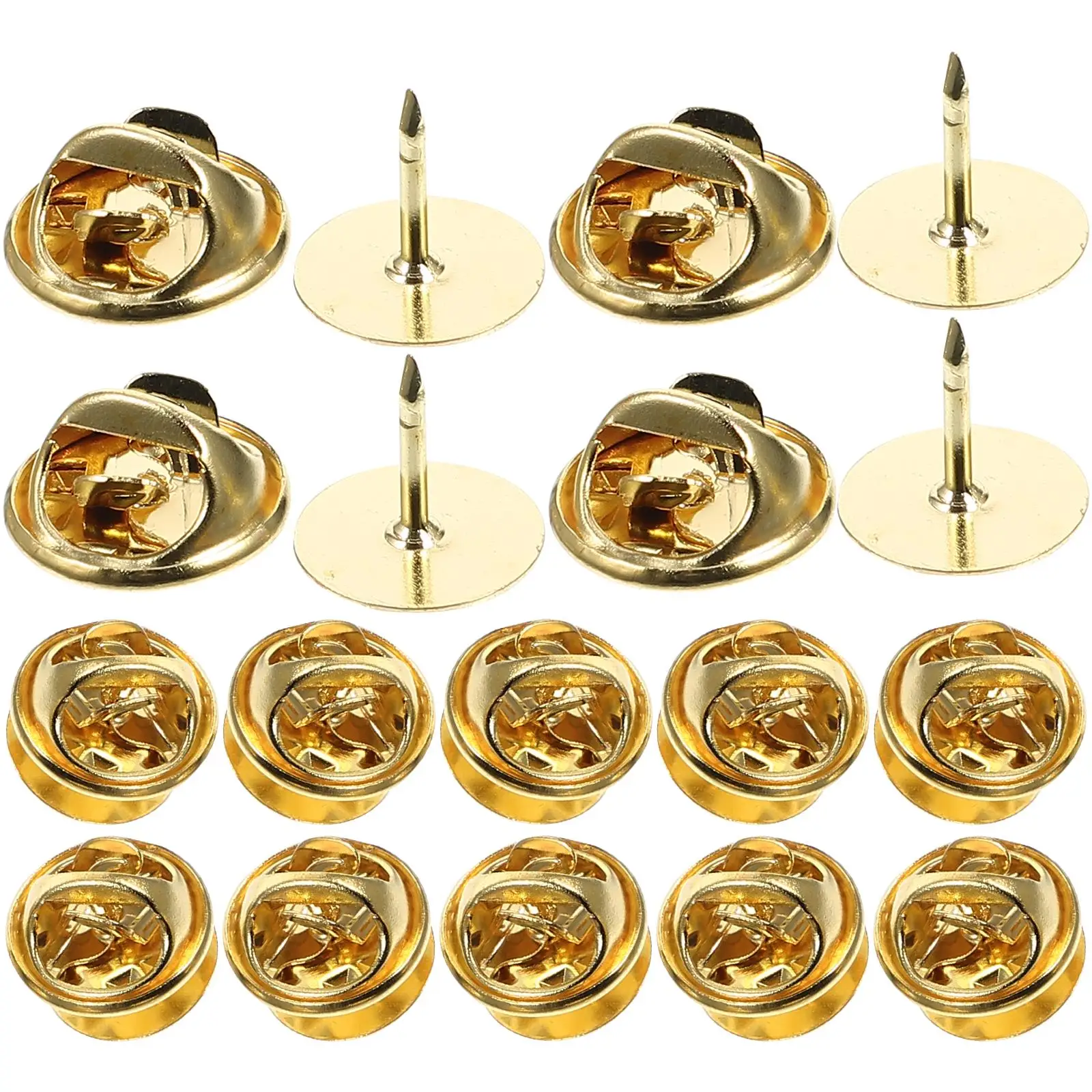 50 Sets 10mm Brass Copper Pin Backs for Enamel Brooch Lapel Tie Hat Badge Jewelry Craft DIY Lightweight Portable Replacement
50 Sets 10mm Brass Copper Pin Backs for Enamel Brooch Lapel Tie Hat Badge Jewelry Craft DIY Lightweight Portable Replacement