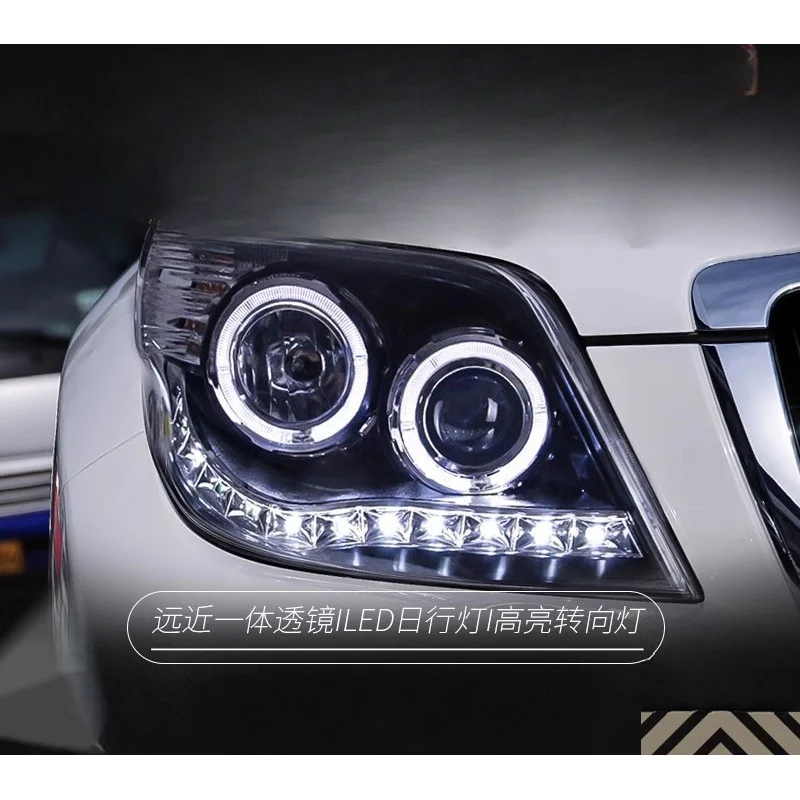 Подходит для Toyota Prado 10-13: Новая сборка, модифицированные светодиодные дневные ходовые огни, линзованные ксеноновые фары
Подходит для Toyota Prado 10-13: Новая сборка, модифицированные светодиодные дневные ходовые огни, линзованные ксеноновые фары
