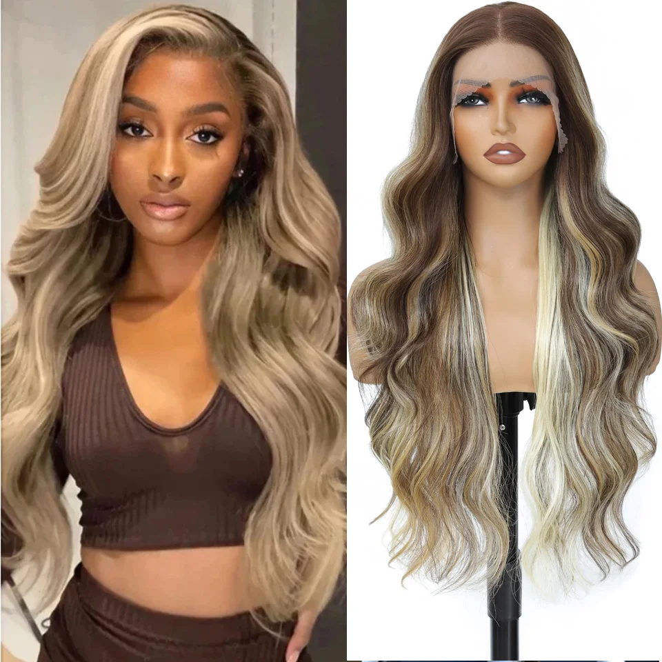 Ombre Blonde 13x4 Transparent Lace Front Wigs 180% Density Synthetic Body Wave Lace Front Wig 30 Inch High Temperature Fiber Wig
Ombre Blonde 13x4 Transparent Lace Front Wigs 180% Density Synthetic Body Wave Lace Front Wig 30 Inch High Temperature Fiber Wig
