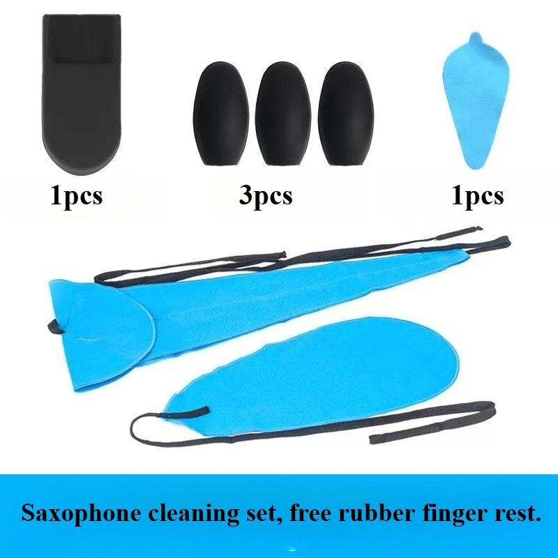 Saxophone cleaning cloth, accessory set, rubber finger rest, musical instrument accessories.
Saxophone cleaning cloth, accessory set, rubber finger rest, musical instrument accessories.