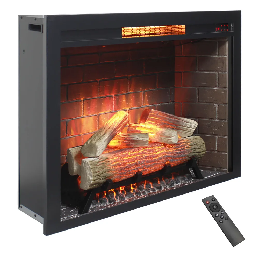 33 inch infrared fireplace plug, touch screen home decoration heater, smoke-free firebox. Equipped with fixed decorative kit
33 inch infrared fireplace plug, touch screen home decoration heater, smoke-free firebox. Equipped with fixed decorative kit