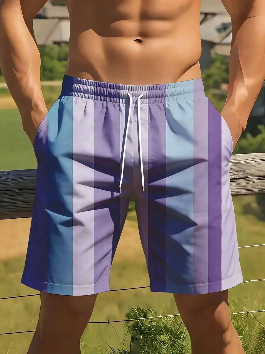 Mens Striped Swim Shorts With Drawstring Waist For Beach Outdoor Leisure Sports
Mens Striped Swim Shorts With Drawstring Waist For Beach Outdoor Leisure Sports