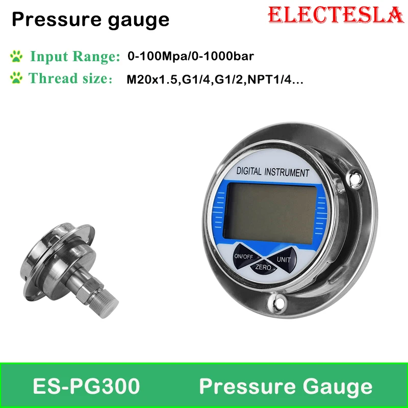200psi Stainless Steel Pressure Gauge Intelligent Digital Display Pressure Gauge High-precision NPT1/4 Water Air Vacuum Pressure
200psi Stainless Steel Pressure Gauge Intelligent Digital Display Pressure Gauge High-precision NPT1/4 Water Air Vacuum Pressure