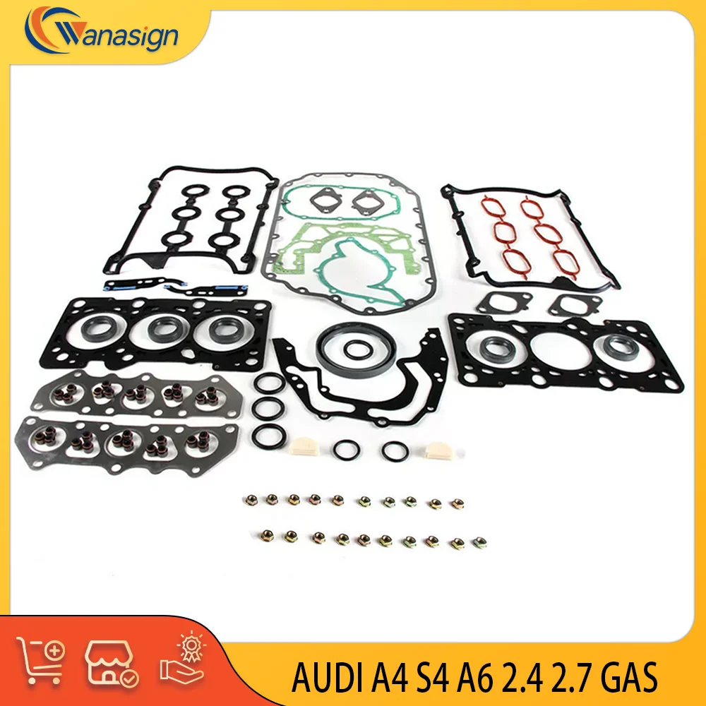 AUTO ENGINE PARTS Gaskets Set Repair Kit Fit For AUDI A4 S4 A6 2.4L 2.7L V6 GAS 2.4 2.7 L T Turbo quattro 1997-2005
AUTO ENGINE PARTS Gaskets Set Repair Kit Fit For AUDI A4 S4 A6 2.4L 2.7L V6 GAS 2.4 2.7 L T Turbo quattro 1997-2005