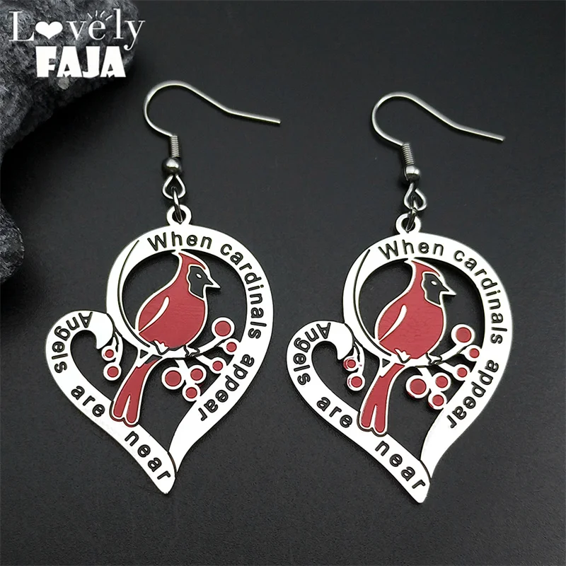 Creative Heart Shaped Cardinal Hoop Earrings for Women Men Stainless Steel Silver Color Commemorative Jewelry Party Gifts
Creative Heart Shaped Cardinal Hoop Earrings for Women Men Stainless Steel Silver Color Commemorative Jewelry Party Gifts