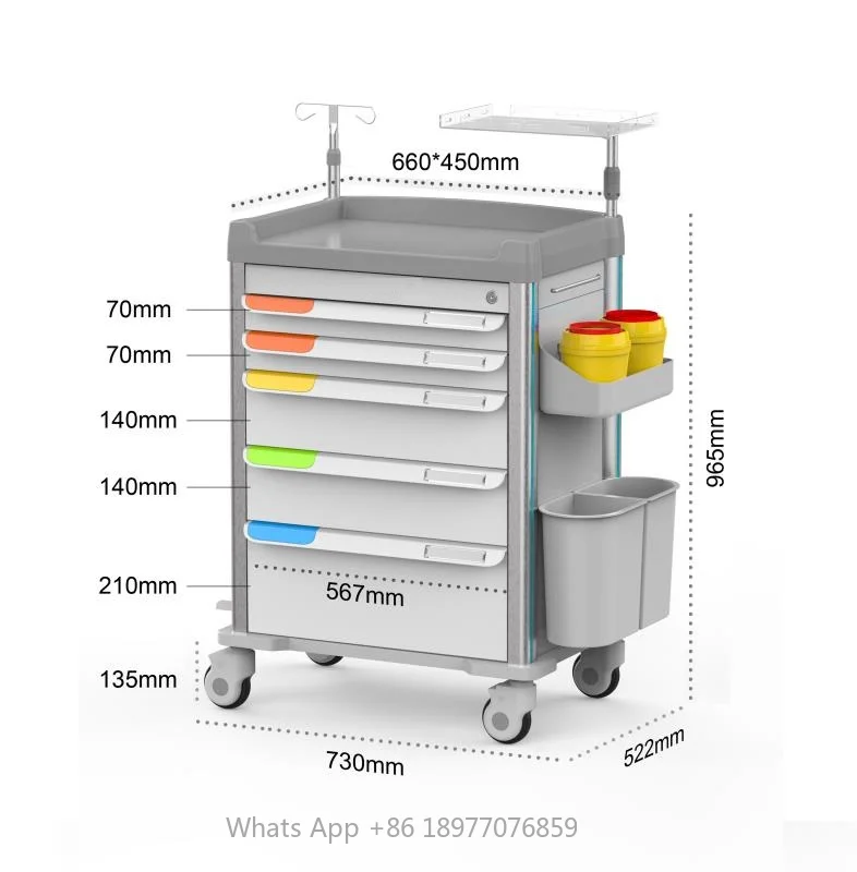 ABS Emergency Trolley And Cart With Drawers For Multifunctional Nursing Trolley Medicine Trolley Cart
ABS Emergency Trolley And Cart With Drawers For Multifunctional Nursing Trolley Medicine Trolley Cart