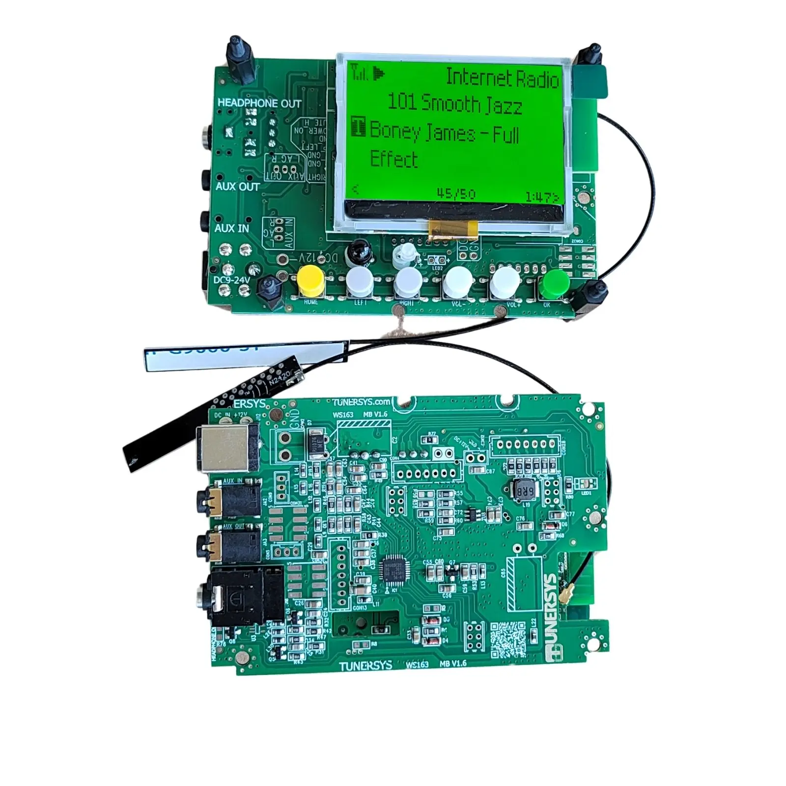 Radio DIY Kit internet Tuner WiFi Internet Radio Module DIY Board Bluetooth Stereo Network Receiver Headphone Amplifier Line Out
Radio DIY Kit internet Tuner WiFi Internet Radio Module DIY Board Bluetooth Stereo Network Receiver Headphone Amplifier Line Out