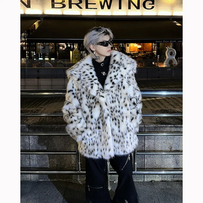 Thiened Winter Coat Men's Faionable Fake Fur Leather Jaet Youth Casual Long Sve Animal Pattern Warmth Street Sle
Thiened Winter Coat Men's Faionable Fake Fur Leather Jaet Youth Casual Long Sve Animal Pattern Warmth Street Sle