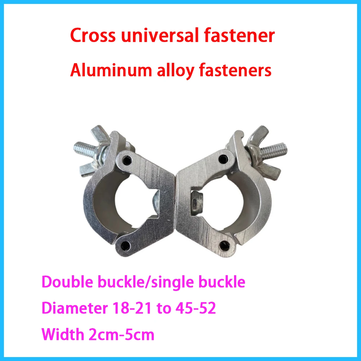 Aluminum Alloy Cross Fixing Clip Scaffold Universal Lock Buckle Steel Pipe Rotating Shelf Buckle
Aluminum Alloy Cross Fixing Clip Scaffold Universal Lock Buckle Steel Pipe Rotating Shelf Buckle
