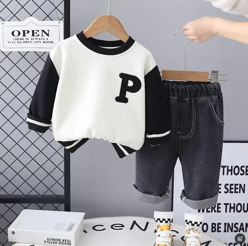 Boys Spring Autumn Suits 6 To 18 Months Patchwork Letter Long Sleeve T-shirts And Pants Two Piece Kids Sets Toddler Baby Clothes
Boys Spring Autumn Suits 6 To 18 Months Patchwork Letter Long Sleeve T-shirts And Pants Two Piece Kids Sets Toddler Baby Clothes