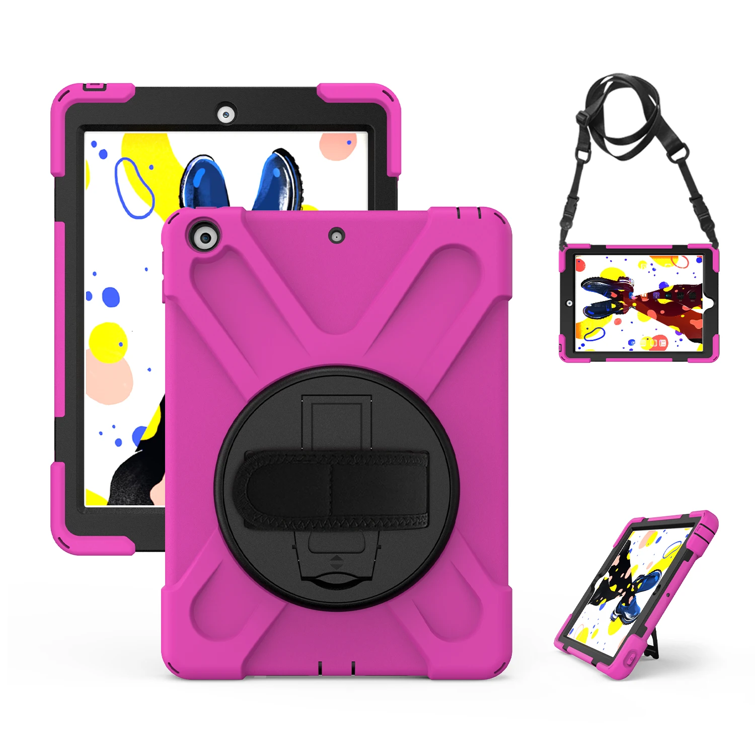 Heavy Duty Case For iPad 10.2" 2019 2020 2021 7th 8th 9th Generation 360 Rotating Stand Rugged Cover With Hand & Shoulder Strap
Heavy Duty Case For iPad 10.2" 2019 2020 2021 7th 8th 9th Generation 360 Rotating Stand Rugged Cover With Hand & Shoulder Strap