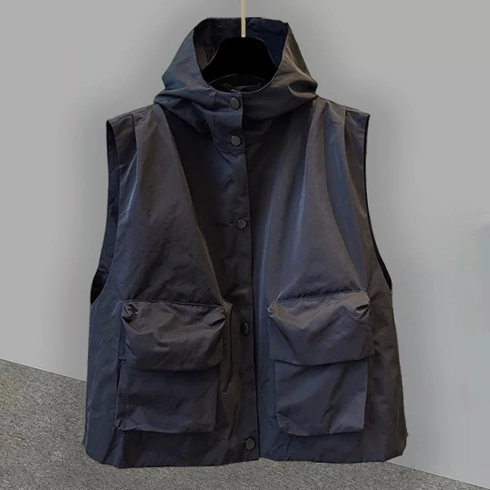 Mens Solid Pocket Designed Loose Hooded Cargo Vest Fashion Casual Sleeveless Top
Mens Solid Pocket Designed Loose Hooded Cargo Vest Fashion Casual Sleeveless Top