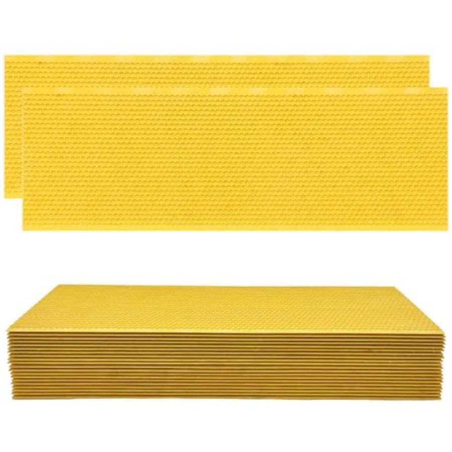 Natural Beeswax Coated Bee Frame Medium Foundation Sheets, Food-Grade Plastic Bee Hive Foundation for Medium Super Frames
Natural Beeswax Coated Bee Frame Medium Foundation Sheets, Food-Grade Plastic Bee Hive Foundation for Medium Super Frames