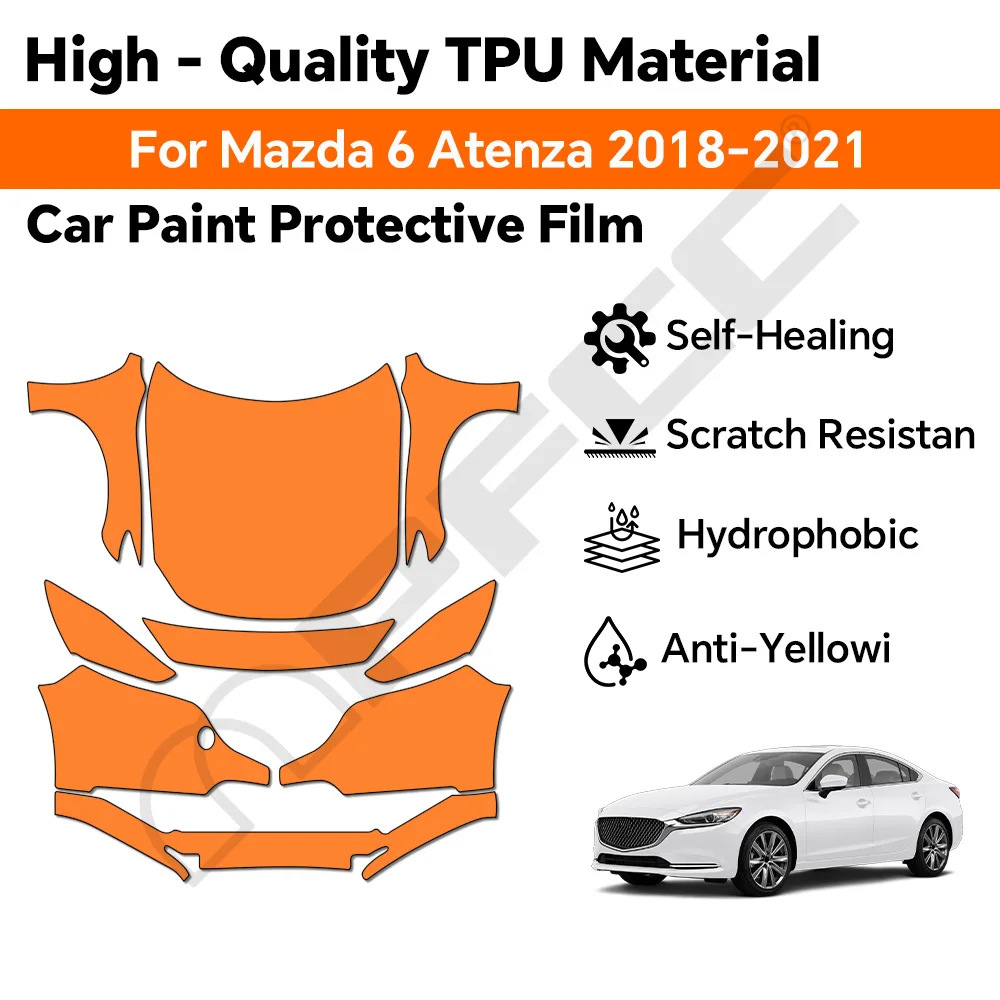 TPU For Mazda 6 Atenza 2018-2021 Paint Protection Film Pre-cut PPF Car Body Anti-Scratch Clear Bra Resistant Kit Car Accessories
TPU For Mazda 6 Atenza 2018-2021 Paint Protection Film Pre-cut PPF Car Body Anti-Scratch Clear Bra Resistant Kit Car Accessories