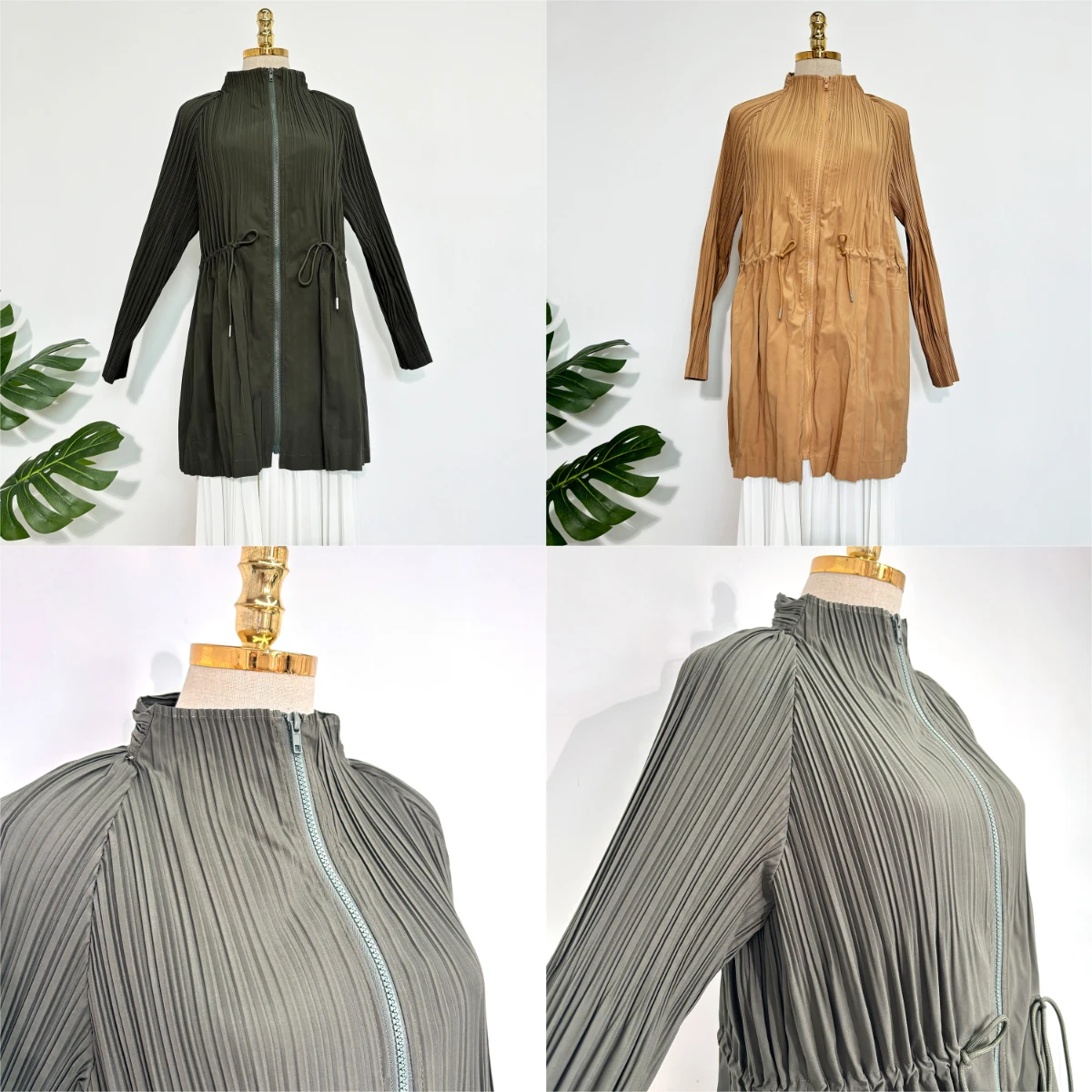 Miyake Fold New Autumn/Winter Korean Coat Retro Pulling Rope Advanced Sensory Work Style Stand Collar Medium Length Windbreaker
Miyake Fold New Autumn/Winter Korean Coat Retro Pulling Rope Advanced Sensory Work Style Stand Collar Medium Length Windbreaker