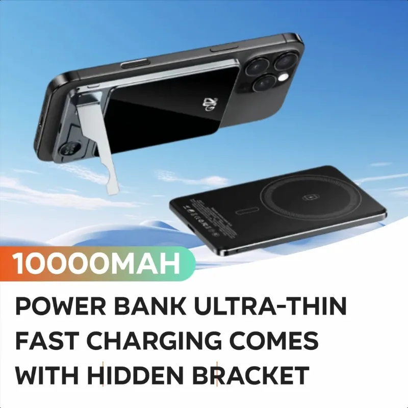 Power Bank Ultra-thin Fast Charging Comes with Hidden Bracket with A Lanyard and An External Battery Mobile Power Supply
Power Bank Ultra-thin Fast Charging Comes with Hidden Bracket with A Lanyard and An External Battery Mobile Power Supply