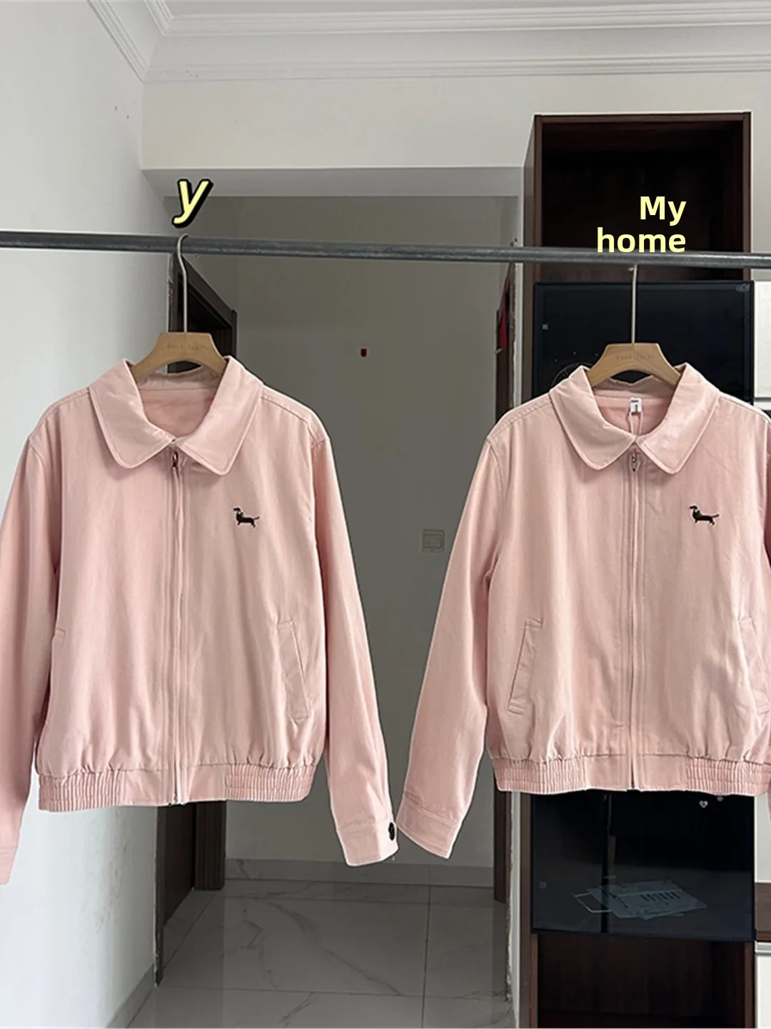 Dorothy Dream Pink Sausage Dog Embroidered Jacket Women's Loose Casual Collar Outerwear Korean Style Autumn Fashion Ladies' Coat
Dorothy Dream Pink Sausage Dog Embroidered Jacket Women's Loose Casual Collar Outerwear Korean Style Autumn Fashion Ladies' Coat
