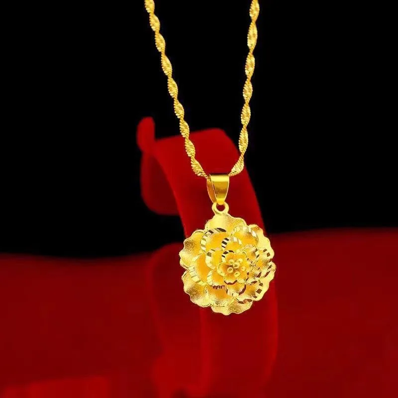 9999 genuine gold 24K gold peony flower pendant, women's necklace, wedding flower sweater, gold necklace, pendant chain
9999 genuine gold 24K gold peony flower pendant, women's necklace, wedding flower sweater, gold necklace, pendant chain