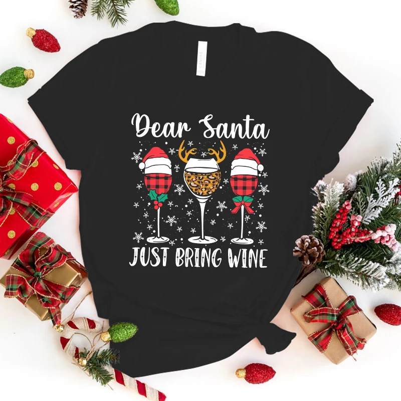 Fashion Christmas Dear Santa Just Bring Wine Print Hip Hop Short Sleeve Men Women Summer Cool Casual Outdoor T Shirts Tops
Fashion Christmas Dear Santa Just Bring Wine Print Hip Hop Short Sleeve Men Women Summer Cool Casual Outdoor T Shirts Tops