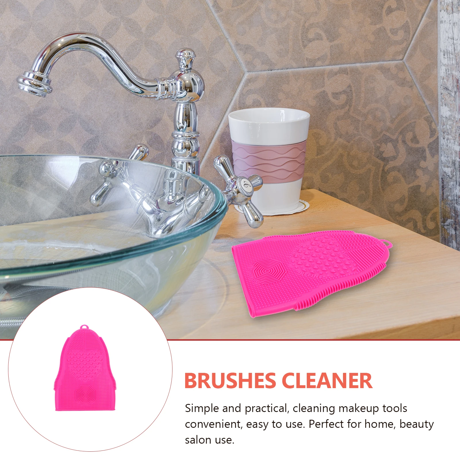 Silicone Brush Cleaning Pad Gentle Effective Makeup Brushes Cleaner Tool Durable Easy Clean Convex Dots Design Home Beauty Salon
Silicone Brush Cleaning Pad Gentle Effective Makeup Brushes Cleaner Tool Durable Easy Clean Convex Dots Design Home Beauty Salon
