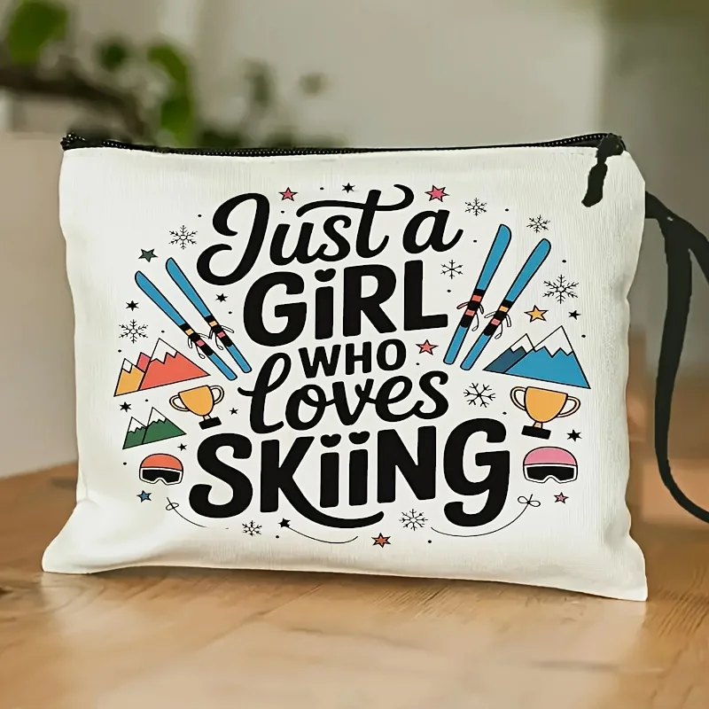 Colorful Skiing Themed Cosmetic Bag with band Vibrant Makeup Bag with Skiing Stuff Pattern Portable Travel Toiletries Bag
Colorful Skiing Themed Cosmetic Bag with band Vibrant Makeup Bag with Skiing Stuff Pattern Portable Travel Toiletries Bag