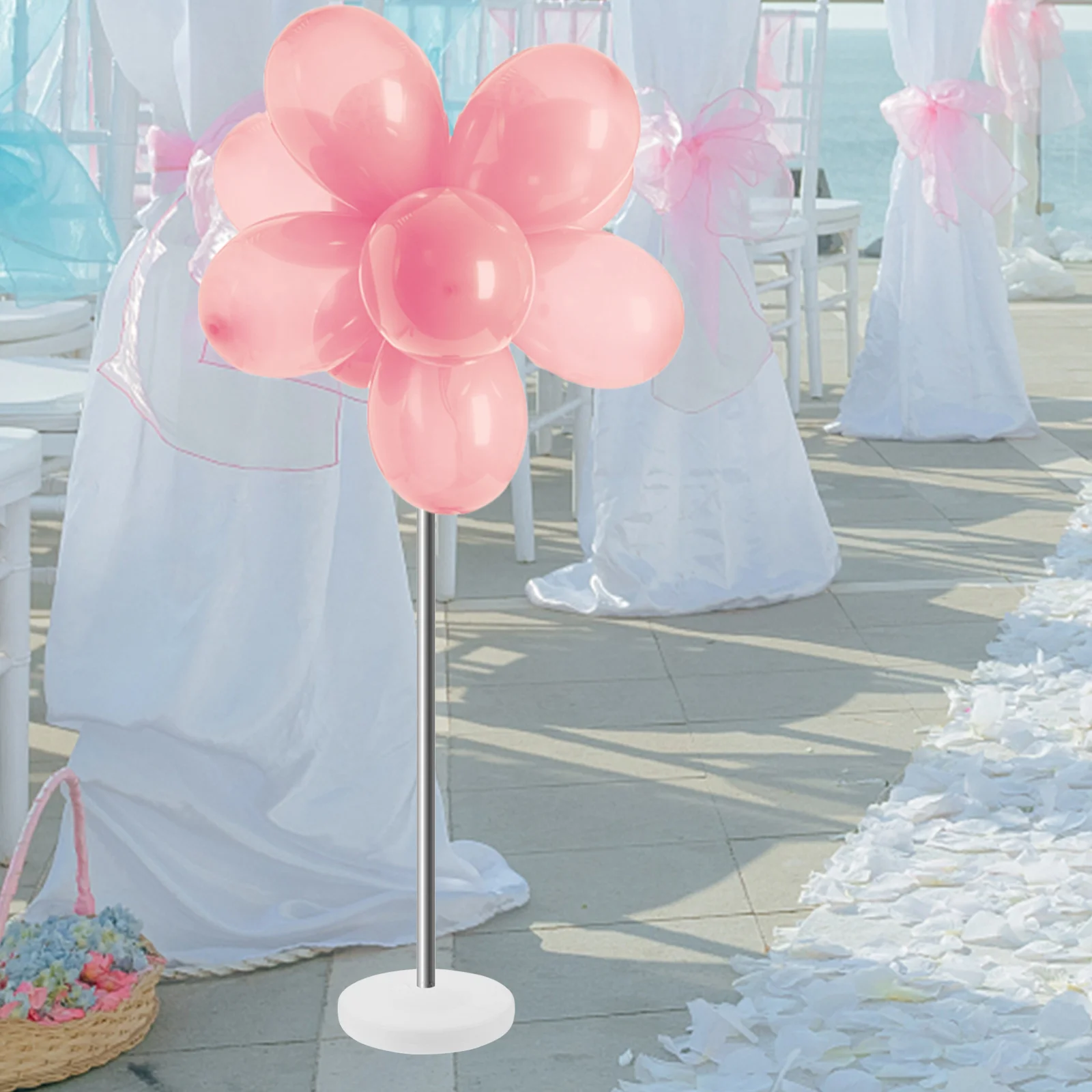 4 Pcs Balloon Stand Water-filled Round Base Pole Fixed Weighted Party Decoration Props (21 Cm Base) 4pcs Balloons Plastic Arch
4 Pcs Balloon Stand Water-filled Round Base Pole Fixed Weighted Party Decoration Props (21 Cm Base) 4pcs Balloons Plastic Arch