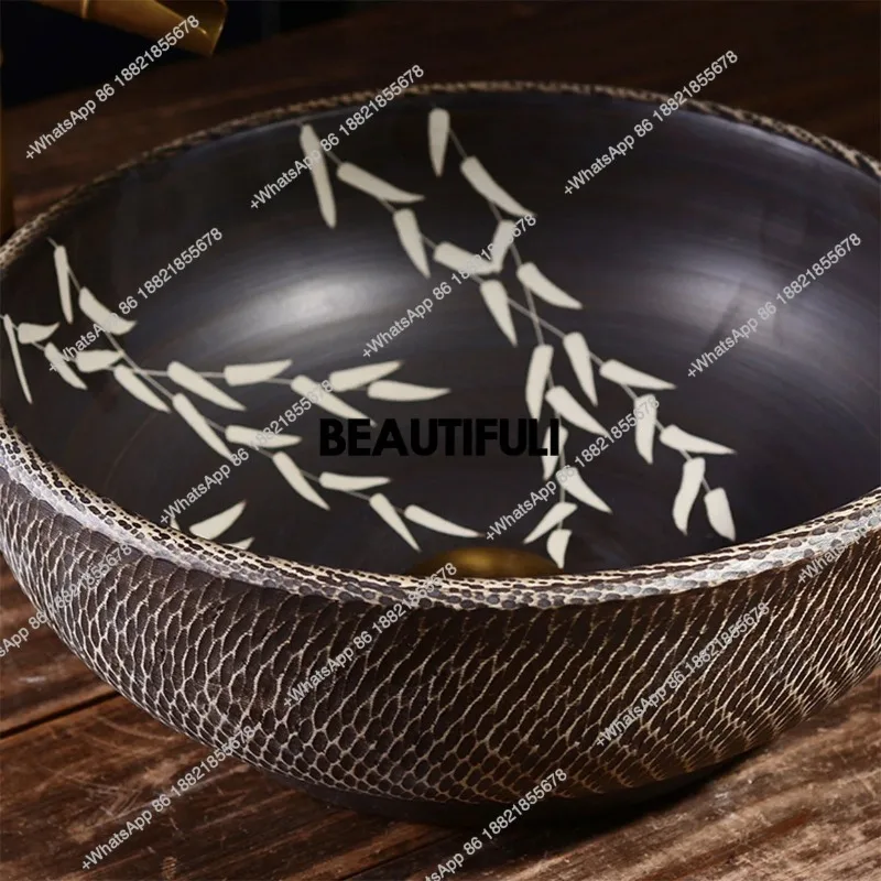 R Керамическая художественная раковина Умывальник для ванной комнаты Ретро Домашний отель Столешница Раковины Чаша Раковины
R Керамическая художественная раковина Умывальник для ванной комнаты Ретро Домашний отель Столешница Раковины Чаша Раковины