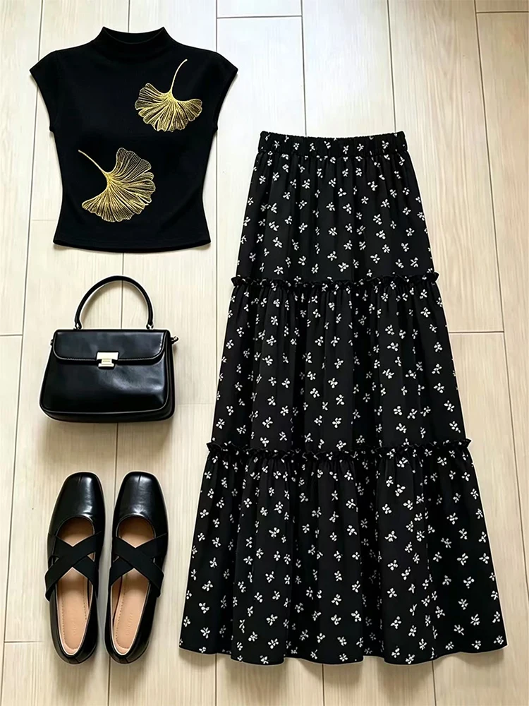 Korean High-End Floral Print Slim Fit Short Sleeve T-Shirt Women's Summer Versatile Half Skirt Two-Piece Set Fashionable Ense...
Korean High-End Floral Print Slim Fit Short Sleeve T-Shirt Women's Summer Versatile Half Skirt Two-Piece Set Fashionable Ense...