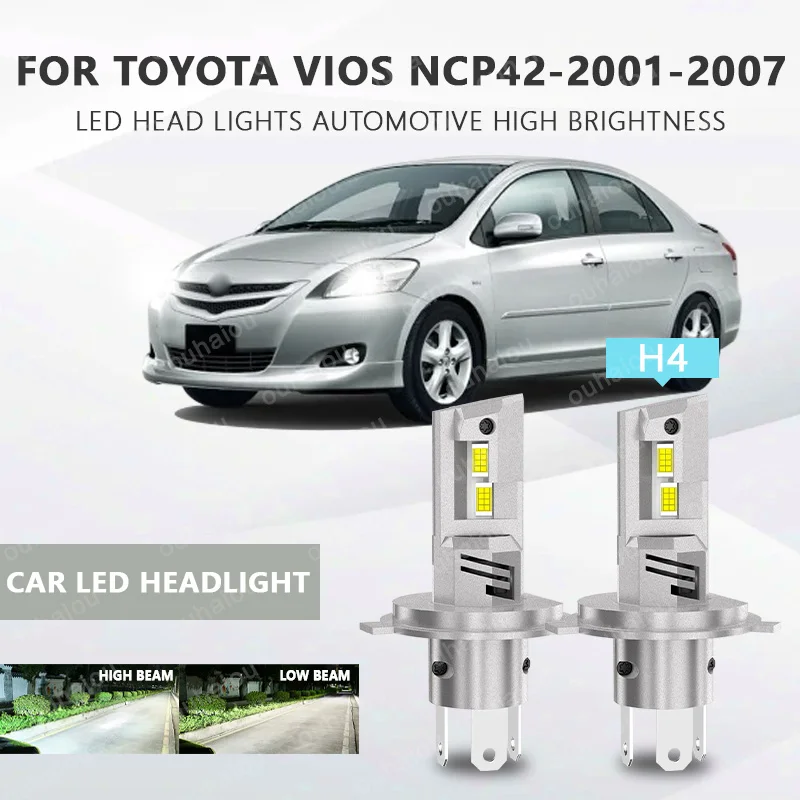 2Pcs H4 LED Headlight LED Lights Head Lamp for Car LED Headlight Bulb with heat sink For TOYOTA VIOS NCP42-2001-2007
2Pcs H4 LED Headlight LED Lights Head Lamp for Car LED Headlight Bulb with heat sink For TOYOTA VIOS NCP42-2001-2007