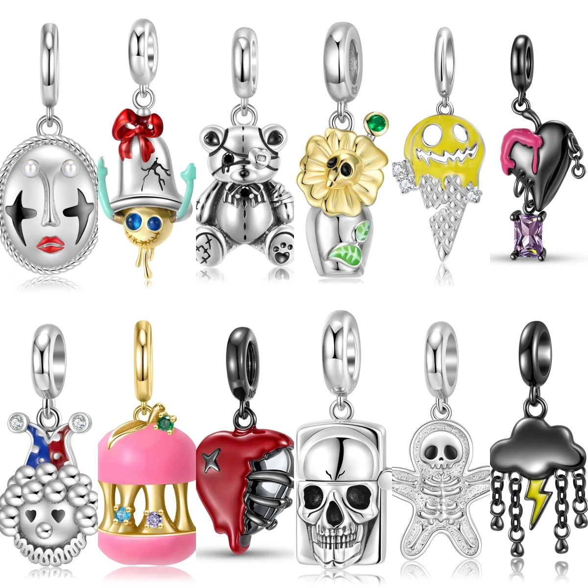 925 Sterling Silver Halloween Violent Bear Black Butterfly Gold Pumpkin Charm Zircon Fit Original Bracelet DIY Jewelry Makin
925 Sterling Silver Halloween Violent Bear Black Butterfly Gold Pumpkin Charm Zircon Fit Original Bracelet DIY Jewelry Makin