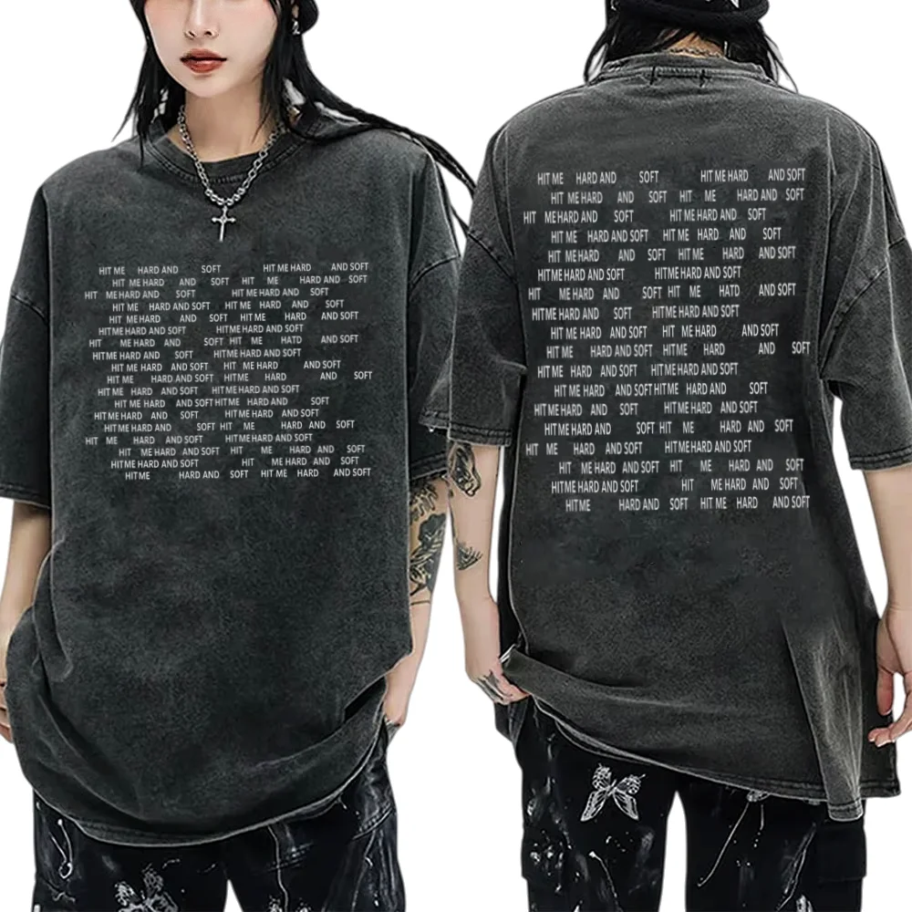 Hit Me Hard and Soft Vintage acid wash Tour T-Shirt Men's and Women's New Fashion Unisex Casual Plus Size Short Sleeve
Hit Me Hard and Soft Vintage acid wash Tour T-Shirt Men's and Women's New Fashion Unisex Casual Plus Size Short Sleeve