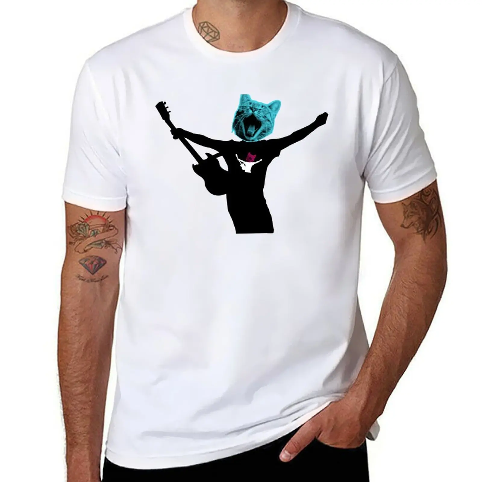 Guitar Cat T-Shirt man t shirts cotton cotton t shirt pack t shirts for man graphic tees T-shirt
Guitar Cat T-Shirt man t shirts cotton cotton t shirt pack t shirts for man graphic tees T-shirt