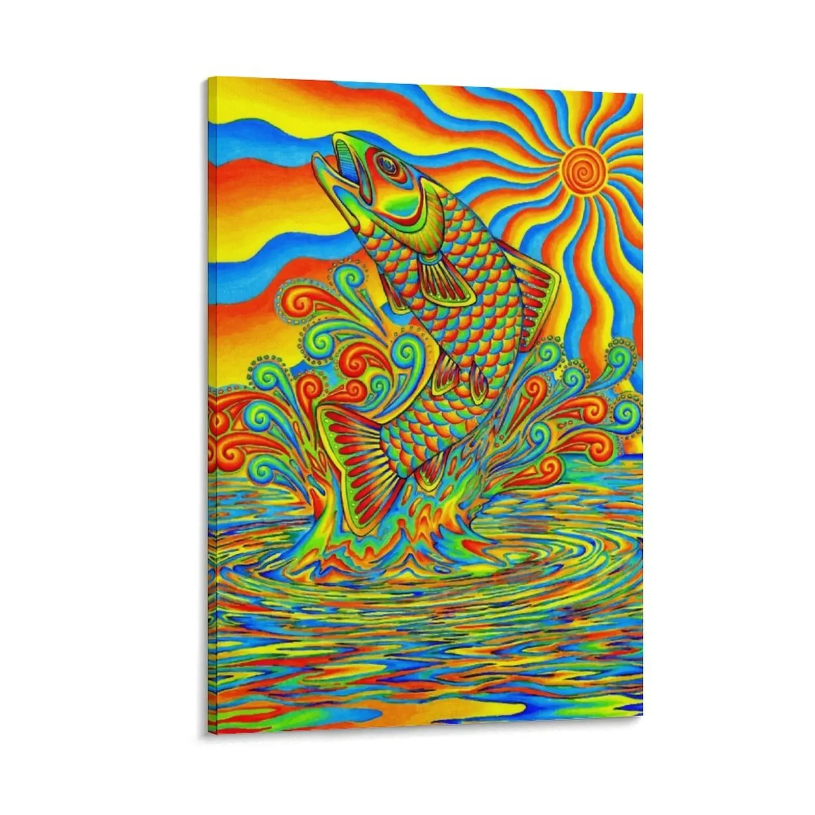 Psychedelic Rainbow Trippy Trout Fish Canvas Painting wall decoration painting Wall posters
Psychedelic Rainbow Trippy Trout Fish Canvas Painting wall decoration painting Wall posters