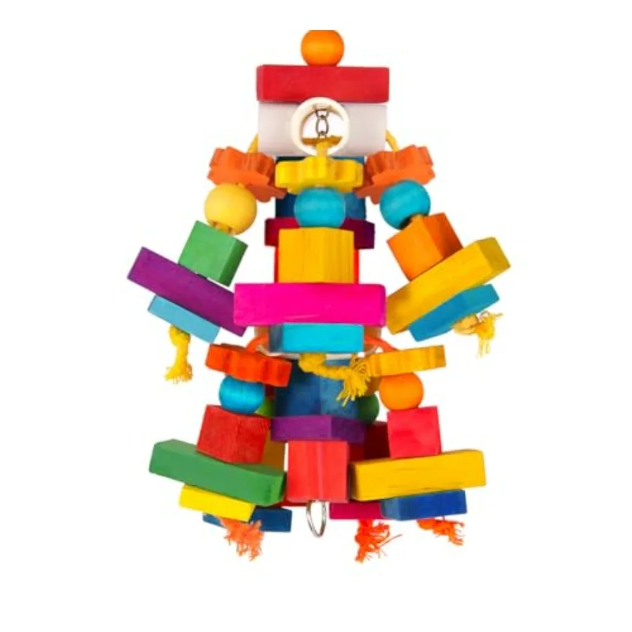 Large Parrot Toy, Bird Toys for Cockatoos, Macaws, African Grey, Amazon Parrots, Conures, Lovebirds, Multicolored Wooden Blocks
Large Parrot Toy, Bird Toys for Cockatoos, Macaws, African Grey, Amazon Parrots, Conures, Lovebirds, Multicolored Wooden Blocks