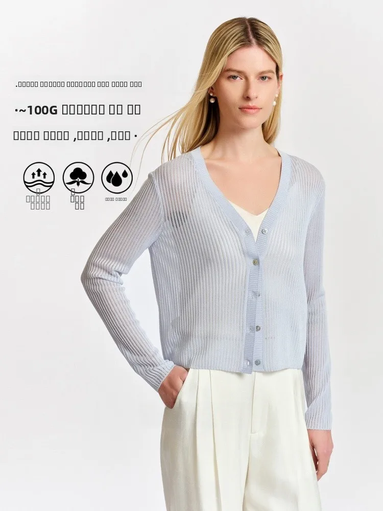 Paper Person Spring Autumn Hollow Knitted Sunscreen Air Conditioner Top High-End Knitted V-ne Long Sve Open Cardigan
Paper Person Spring Autumn Hollow Knitted Sunscreen Air Conditioner Top High-End Knitted V-ne Long Sve Open Cardigan