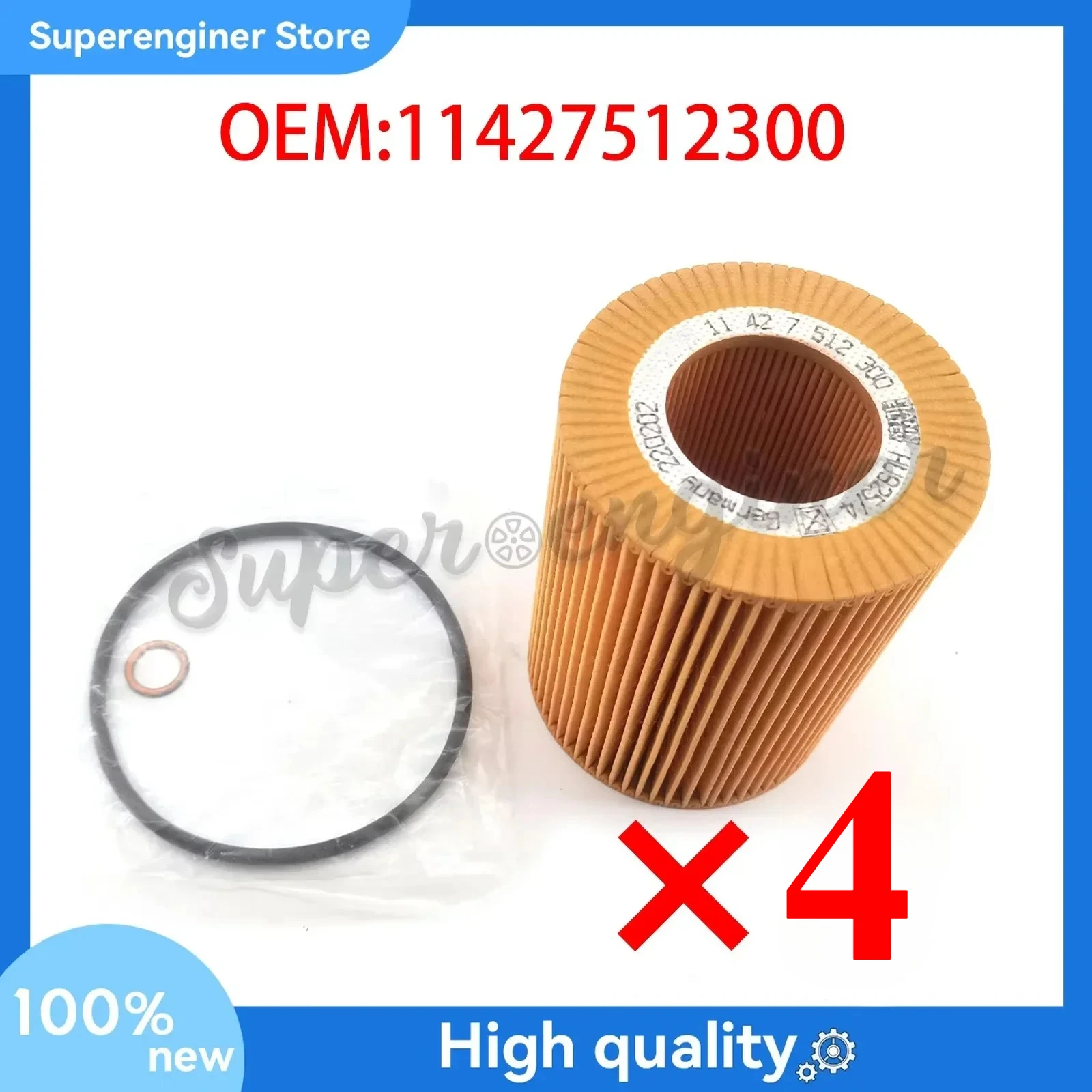 4 шт. масляных фильтров для двигателя, подходят для BMW 320i 325i 325xi 28i 330Ci 330i 530i X3 11427512300
4 шт. масляных фильтров для двигателя, подходят для BMW 320i 325i 325xi 28i 330Ci 330i 530i X3 11427512300