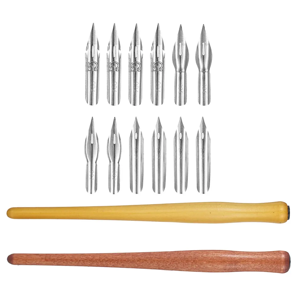 Solid Wood Dip Pen Calligraphy Kit Bent Tip Smooth Writing Gothic Art Nib Set Comfortable Grip Portable Drawing Signing DIP PEN 
Solid Wood Dip Pen Calligraphy Kit Bent Tip Smooth Writing Gothic Art Nib Set Comfortable Grip Portable Drawing Signing DIP PEN
