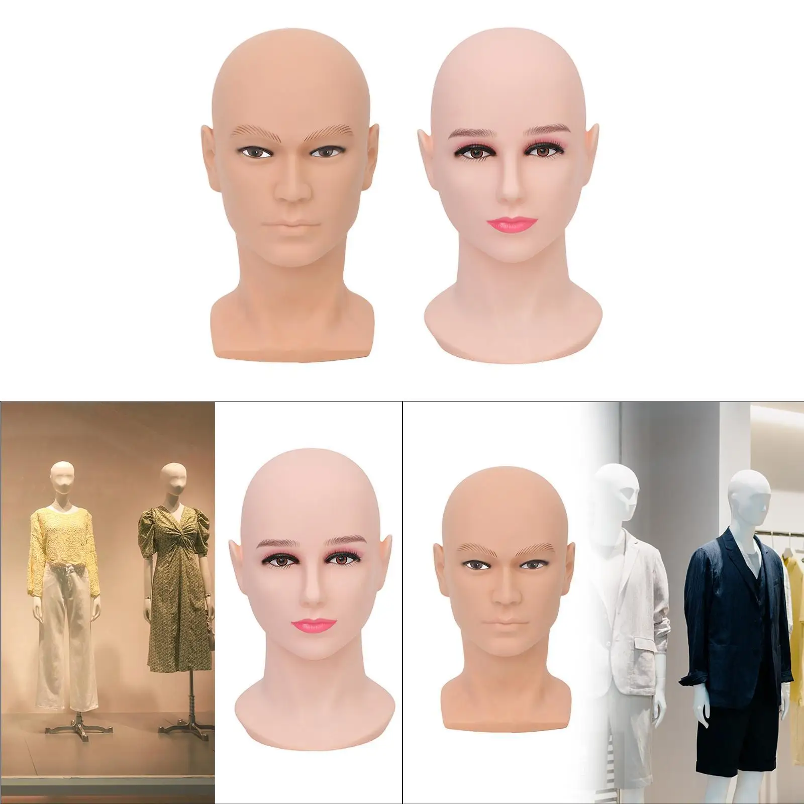 Bald Mannequin Head Glasses Display Head Styling Wig Holder Wig Display Stand for Store Salon Shopping Mall Cap Hair Styling
Bald Mannequin Head Glasses Display Head Styling Wig Holder Wig Display Stand for Store Salon Shopping Mall Cap Hair Styling