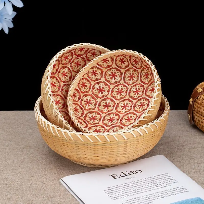 Vietnamese bamboo weaving storage basket kitchen household living room fruit bamboo products handmade pure handmade desktop roun
Vietnamese bamboo weaving storage basket kitchen household living room fruit bamboo products handmade pure handmade desktop roun