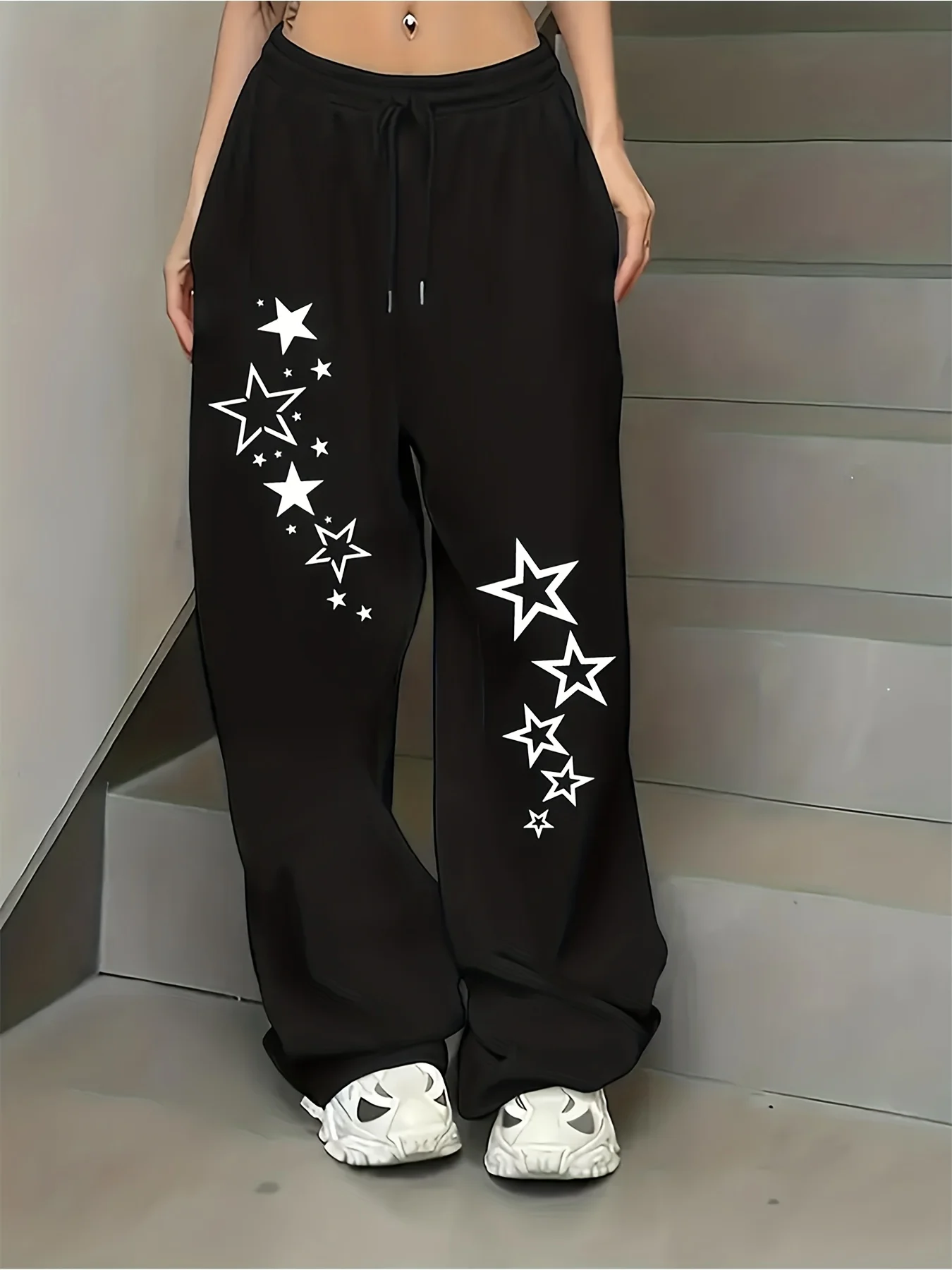 Women's Street Style Casual Sweatpants with Star Print Arrivals for Spring Fleece Loose Fit Streetwear Oversized
Women's Street Style Casual Sweatpants with Star Print Arrivals for Spring Fleece Loose Fit Streetwear Oversized