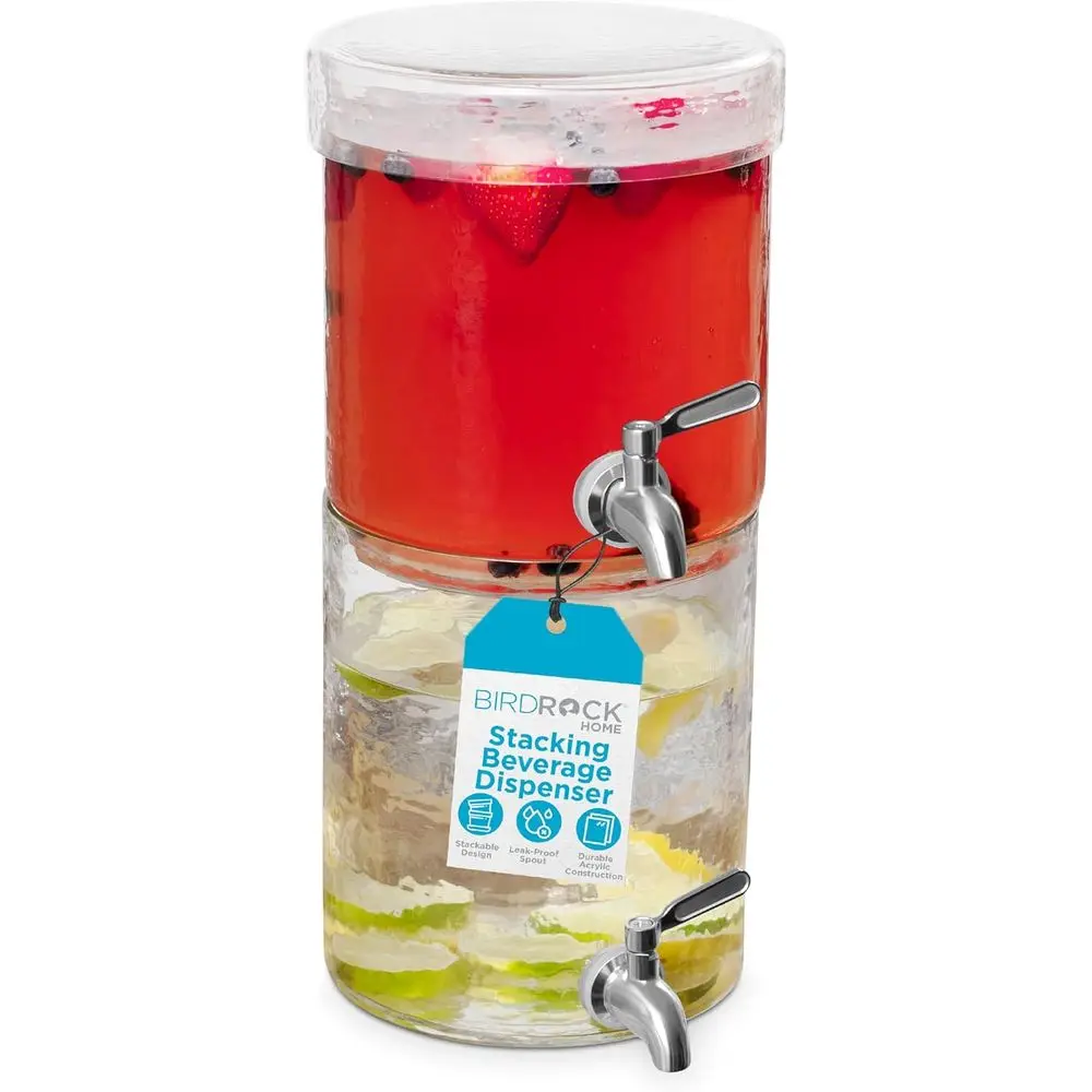 2 Gallon Hammered Glass Beverage Dispenser with Stainless Steel Spigot and Lid - Perfect for Parties and Iced Drinks
2 Gallon Hammered Glass Beverage Dispenser with Stainless Steel Spigot and Lid - Perfect for Parties and Iced Drinks