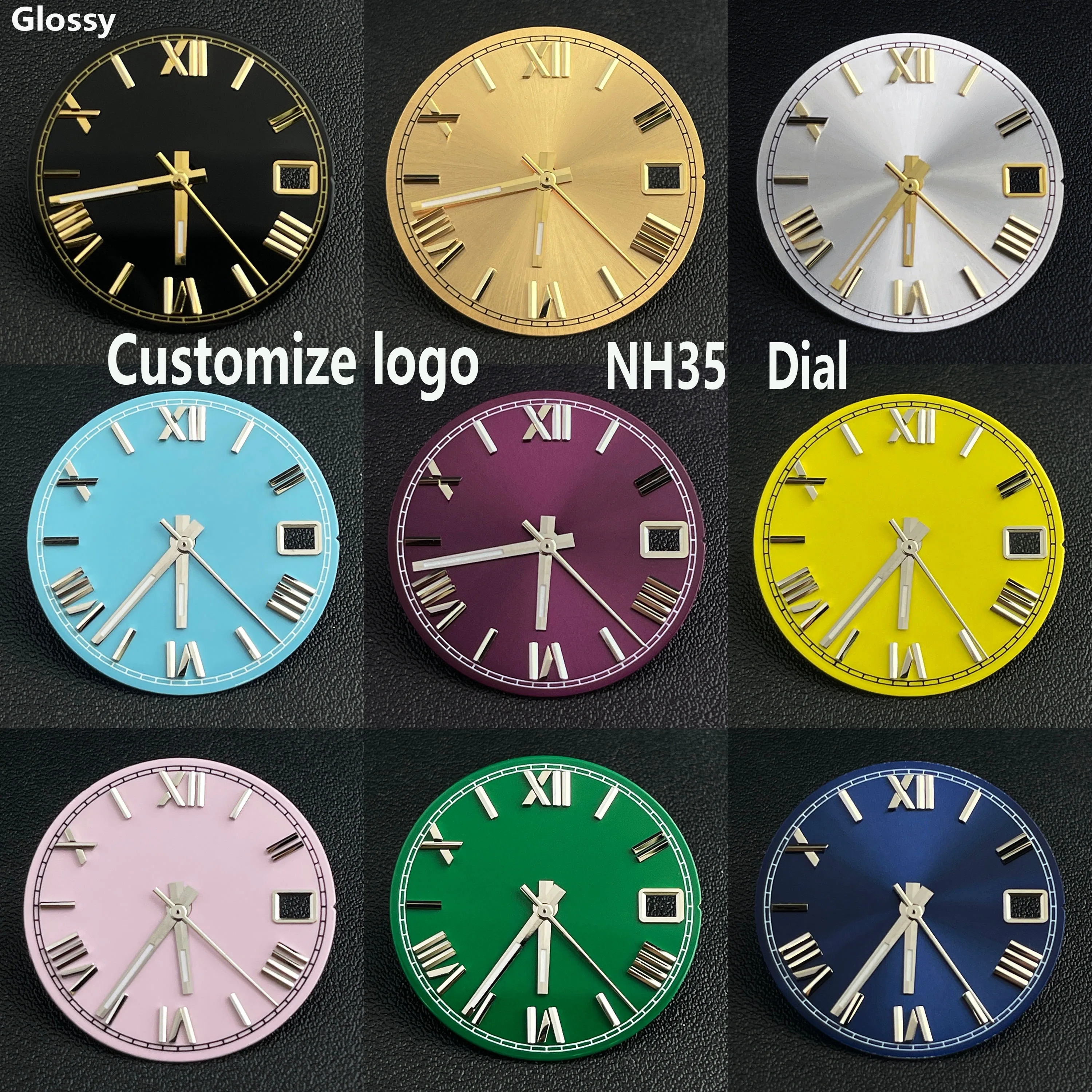 NH35 Dial Man's Watch dial customize logo dial Roman numerals dial suitable for NH35 movements watch accessories repair tool
NH35 Dial Man's Watch dial customize logo dial Roman numerals dial suitable for NH35 movements watch accessories repair tool