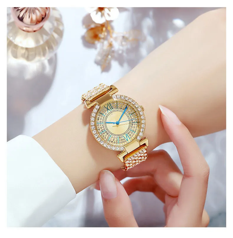 Fashionable Internet celebrity all-diamond ladies' watch, women's bracelet quartz watch, women's bracelet watch
Fashionable Internet celebrity all-diamond ladies' watch, women's bracelet quartz watch, women's bracelet watch