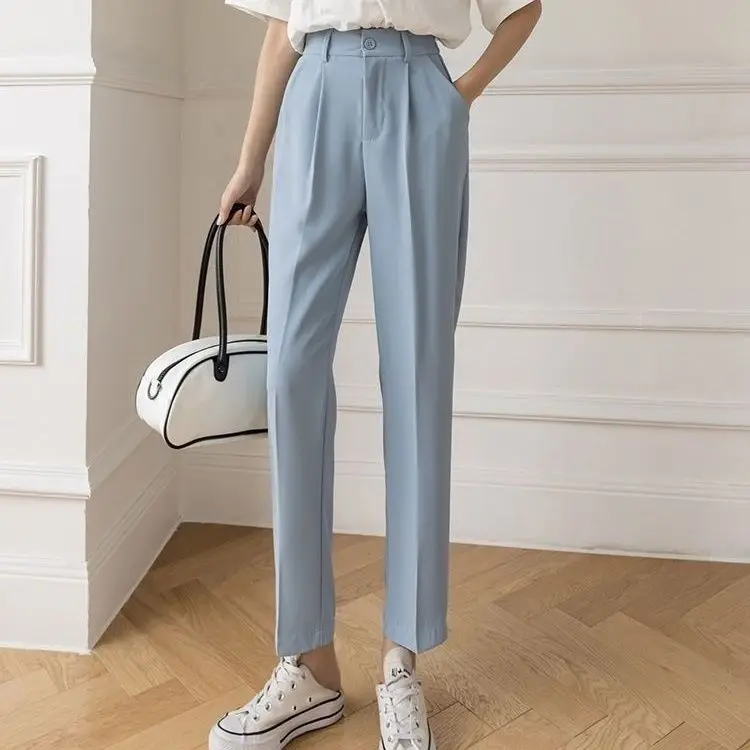 Fall Summer Solid Suit Haren Pants Women Fashion Elastic High Waist Casual Trousers Woman Korean Style Solid Office Pant C144
Fall Summer Solid Suit Haren Pants Women Fashion Elastic High Waist Casual Trousers Woman Korean Style Solid Office Pant C144