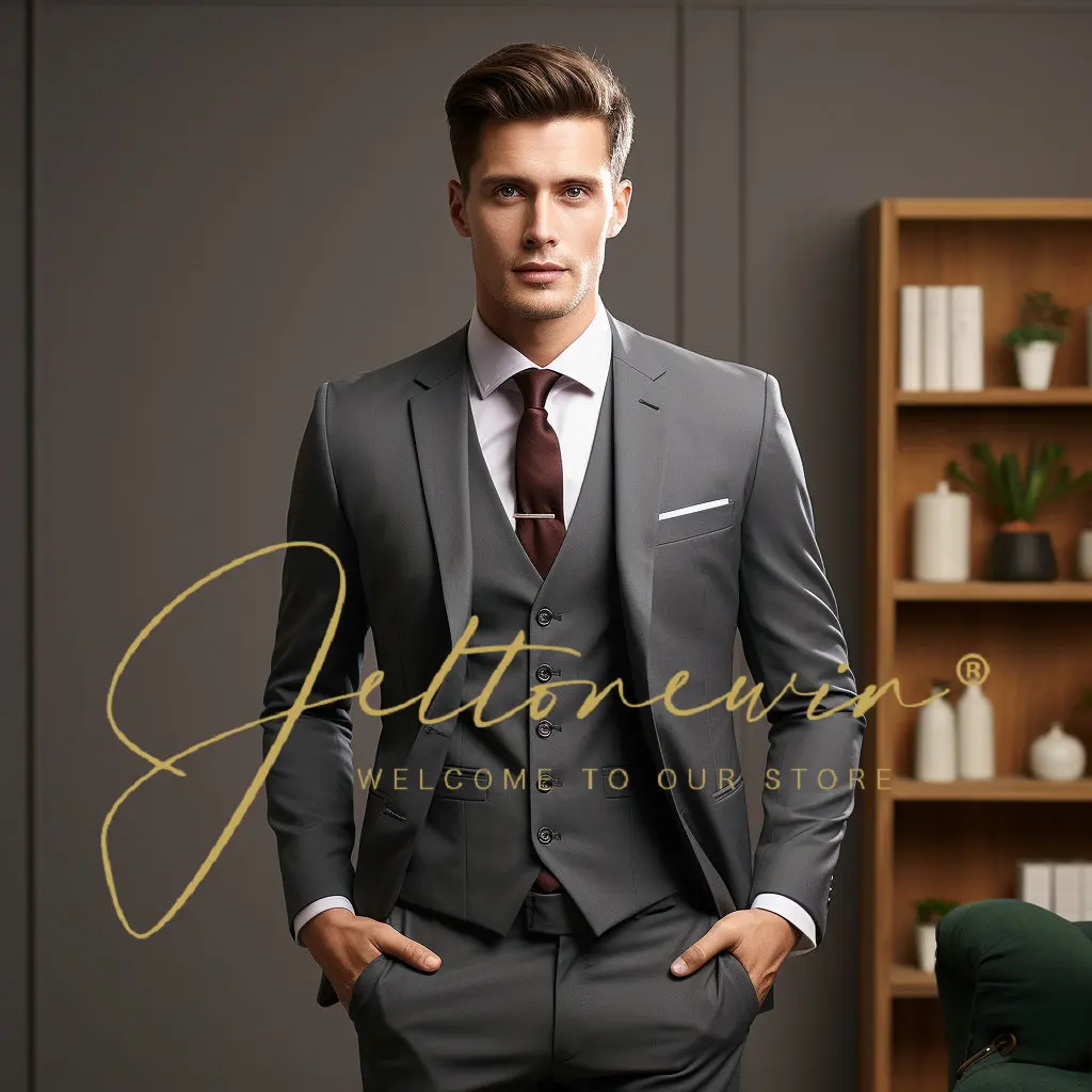 Men Wedding Party Three Pieces Set Dress Trousers / Large Size 5XL Male Blazer Coat Pants Vest Fashion Slim Fit Suit Trapstar
Men Wedding Party Three Pieces Set Dress Trousers / Large Size 5XL Male Blazer Coat Pants Vest Fashion Slim Fit Suit Trapstar