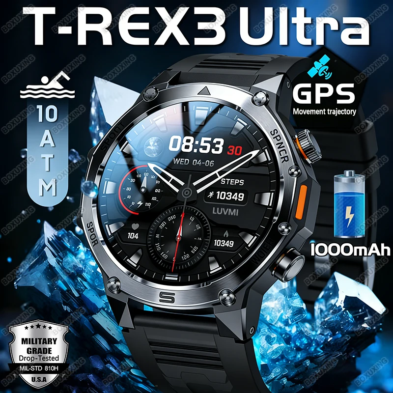 2026 Новые Смарт-часы T-Rex 3 Ultra Military Grade для мужчин, аккумулятор 800 мАч, IP68, водонепроницаемый фонарик, Bluetooth-вызов, спортивные умные часы
2026 Новые Смарт-часы T-Rex 3 Ultra Military Grade для мужчин, аккумулятор 800 мАч, IP68, водонепроницаемый фонарик, Bluetooth-вызов, спортивные умные часы