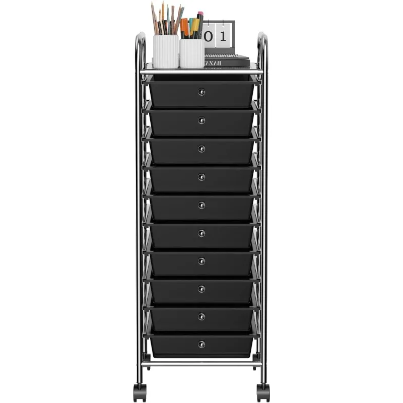 Storage Cart, Rolling Utility Cart with 10 Drawers, Mobile Paper Toys Storage Organizer Large Capacity for Home Office(Black)
Storage Cart, Rolling Utility Cart with 10 Drawers, Mobile Paper Toys Storage Organizer Large Capacity for Home Office(Black)