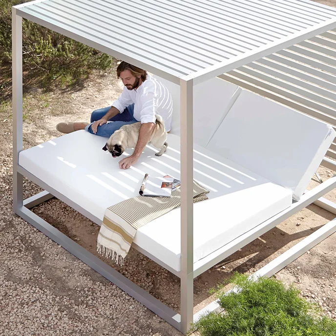 High Quality Custom Luxury Aluminum Garden Bed Modern Swimming Pool Canopy Durable & Waterproof Patio Beach Cabanapromote sales
High Quality Custom Luxury Aluminum Garden Bed Modern Swimming Pool Canopy Durable & Waterproof Patio Beach Cabanapromote sales